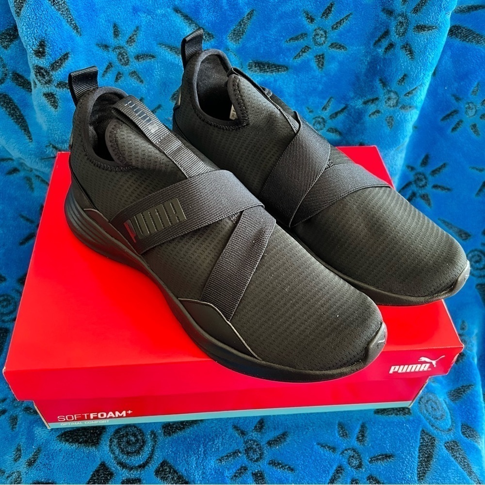 Puma Soft Foam Radiate Mid Women’s Black Sneakers Size 9